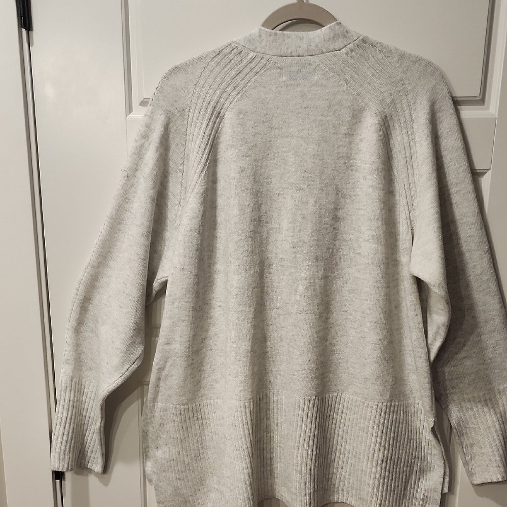 Sonoma Women's Light Gray Button-Up Cardigan - Picture 2 of 2